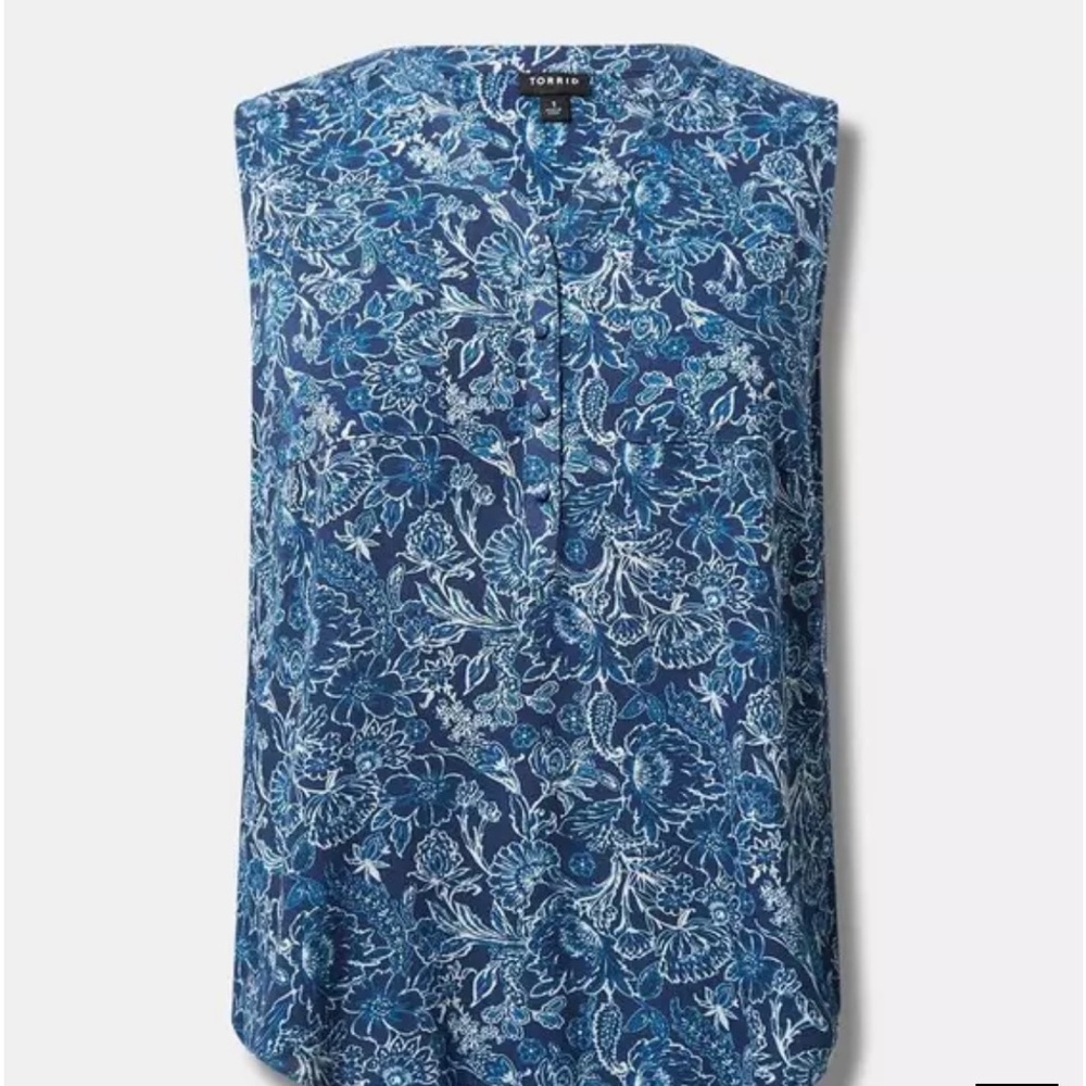 Torrid Harper Washable Gauze Sleeveless Pullover Blouse